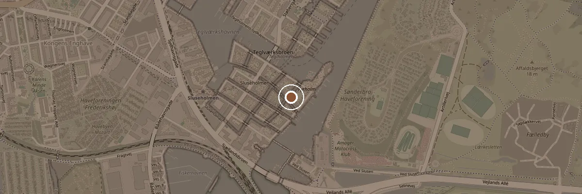 Map showing the Copenhagen office location